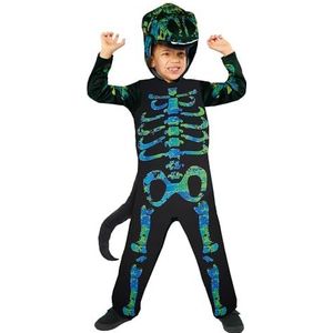 amscan 9914836 Costume de dinosaure squelette Halloween pour enfants de 8 à 10 ans