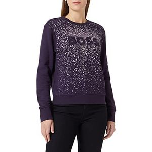 BOSS Dark Purple506 Dames sweatshirt, XL, dark purple506