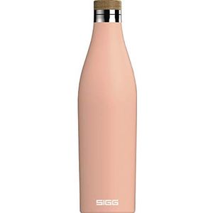 SIGG - Geïsoleerde drinkfles - Meridian Shy Pink - Waterdicht en extra fijn - BPA-vrij - Plastic vrij - Roestvrij staal 18/8 - Dubbelwandig - Bamboesluiting - Roze - 0,7L
