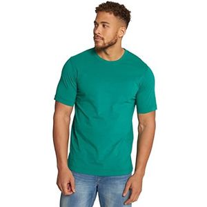 JP 1880 T-shirt basique en coton peigné avec col rond, disponible jusqu'à la taille 8XL 702558, Bouteille verte, XXL