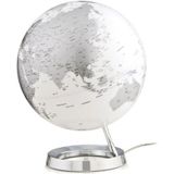 Atmosphere Wereldbol, 30 cm, lichtgevend chroom