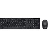Vultech KM-831W 2,4 GHz draadloos toetsenbord en muis set voor Windows - Ultradun design, 12 multimediatoetsen snelle selectie - Numerieke toetsenbord, stille toetsen voor PC/laptop, Italiaans toetsenbord, zwart