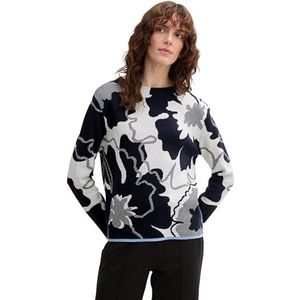 TOM TAILOR Pull pour femme, 37720 - Floral Shapes Jacquard Knit, XL