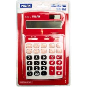Milan Blister Calculadora 12 Dígitos Roja rood