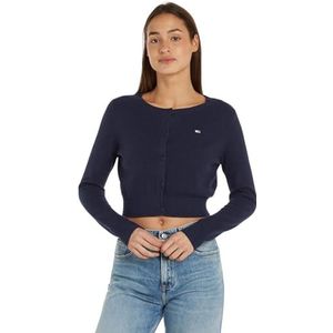 Tommy Hilfiger Tjw Crp Essential Cardigan voor dames, Donker Navy Blauw