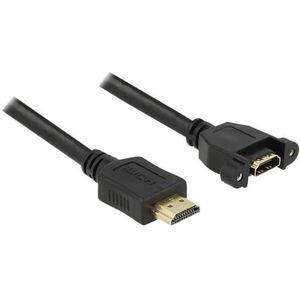 Delock HDMI A-stekker naar HDMI A-aansluiting 1 m