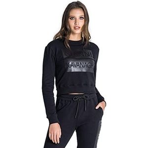 Gianni Kavanagh Black Gk Box Sweatshirt voor dames, zwart.