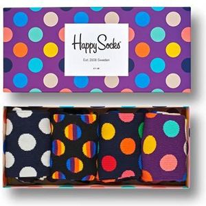 Happy Socks Kleurrijke cadeauset voor dames en heren, zwart/wit, zwart/wit, maat 36-40 EU, zwart/wit (verkooppunt)