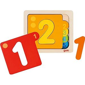 Goki Nummers: geen puzzels en puzzels gebruiken, meerkleurig (57410)