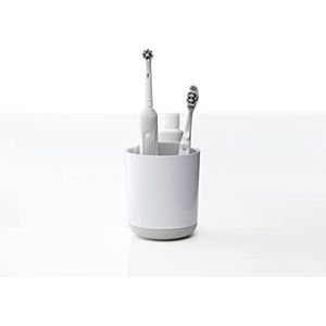 Joseph Joseph Duo afneembare tandenborstelhouder, compatibel met handmatige en elektrische tandenborstels, badkamerorganizer, wit, klein