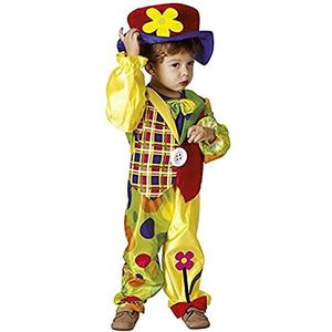 Boland 82256 clownkostuum voor kinderen met bloemen en stippen, vlinderdas en knop, carnaval, party, Halloween, themafeest, carnaval, verkleden, theater