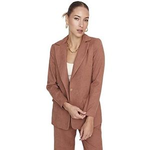 TRENDYOL Trendyol Effen blazer voor dames, dubbele rij knopen, damesmantel (1 stuk), Kameel.