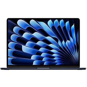 Apple 2023 MacBook Air draagbaar met M2-chip: 15,3 inch Liquid Retina Display, 8 GB RAM, 256 GB SSD, FaceTime HD 1080P camera Compatibel met iPhone/iPad; Middernacht