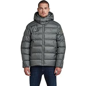 G-STAR RAW G-Whistler Gewatteerde jas voor heren met capuchon, grijs (grafiet B958-996)