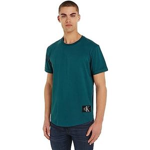 Calvin Klein Jeans Badge Turn Up Sleeve overhemd voor heren, Atlantic Deep