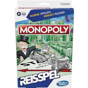 Monopoly Reiseditie, draagbaar spel voor 2-4 spelers, reisspel voor kinderen vanaf 8 jaar (Nederlandse versie)