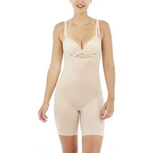Spanx Nude Standard Bodysuit voor dames, Kleur: vlees.