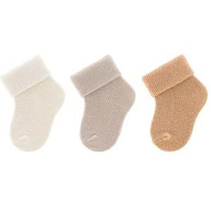 Sterntaler Set van 3 paar uniseks babysokken, zand, 0 maanden, Zand