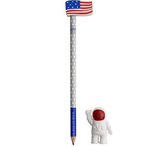 Legami ASTRO0001 To The Moon And Back gum, 2 stuks en 1 potlood