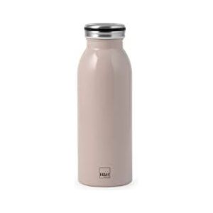 H&h Thermosfles roestvrij staal 18/10, taupe, 0,45 liter