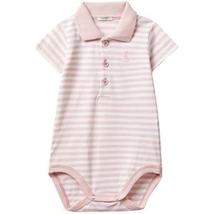 United Colors of Benetton Grenouillère pour bébé et bébé fille, Rose fantaisie à rayures 922, 50