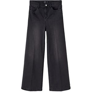 NAME IT Nlfatonsins Dnm Hw Wide Pant Jeans voor meisjes, zwart.