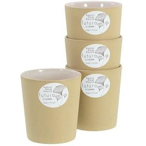 CreaTable, 21660 Serie Futuro White Sand 4-delig tafelservies van aardewerk