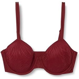 Calvin Klein Lightly Lined Demi 000qf6875e damesbeha met mandje, Rood (Syrah)