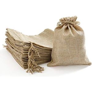 Homealexa Zakjes, van jute, 15 x 20 cm, 20 stuks