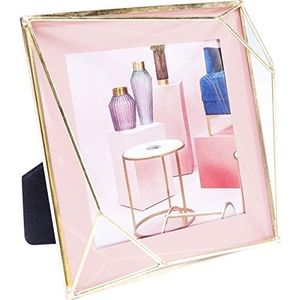 Kare Design frame type pastel roze, 10x10 cm, elegante fotolijst in de kleuren roze en goud