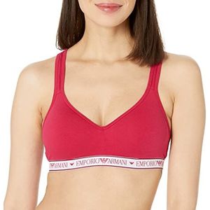 Emporio Armani Gewatteerde bralette dames, Crimson, S, Karmozijnrood