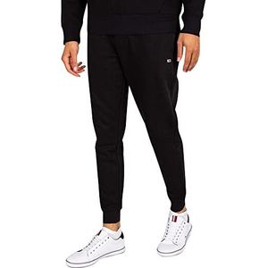 Tommy Jeans Joggingbroek voor heren van fleece, slim fit, zwart, zwart.