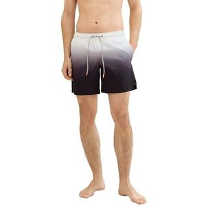 Tom Tailor Denim Short de bain pour homme, 35168 - Couleur : blanc et noir, XL