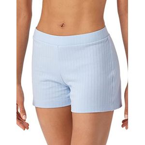 Schiesser Pantalon de pyjama court en coton pour femme – Mix + Relax, Bleu clair_179263, 38