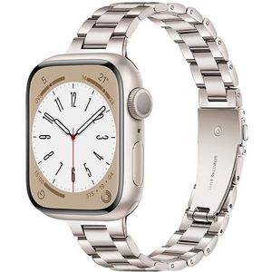 Vamyzji Metalen armband compatibel met Apple Watch 41 mm, 40 mm, 38 mm, Ultra 49 mm, 45 mm, 44 mm, 42 mm, voor dames en heren, dunne roestvrijstalen armband voor Apple Watch Ultra iWatch Watch, Geen