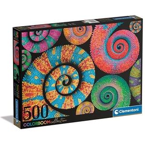 Clementoni Colorboom Collection-Curly Tails - 500 pièces Gradient, Puzzle Couleurs, Horizontal, Fun Pour Adultes, Made In Italy, Multicolore, 35519
