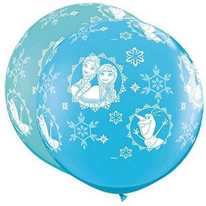 Qualatex 49578 Disney Frozen Anna.Elsa en Olaf rond, assortiment speciaal voor latexballonnen, 3 m