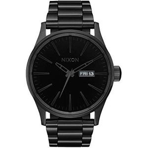 NIXON Sentry SS -Spring 2017- Black/Steel, All Black/Black, One Size, Roestvrij staal, All Black / Black, taille unique, roestvrij staal