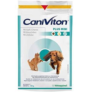 Vetoquinol - Caniviton Plus Mini aanvullend voer voor katten en honden, 90 koppen