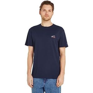 Tommy Jeans Tjm Clsc T-shirt met kleine vlag S/S heren, Twilight Navy