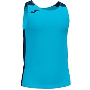 Joma Tanktop Marineblauw Fluor Turquoise Record II, 102222.013.2XL