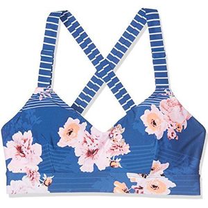 Seafolly Wild Flower Dance Bralette Vintage Sportbeha, Blauw (French)