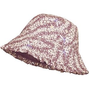 Playshoes Wendehut Zonnehoed, uniseks, kinderen, 1 stuk, Paarse bloemen
