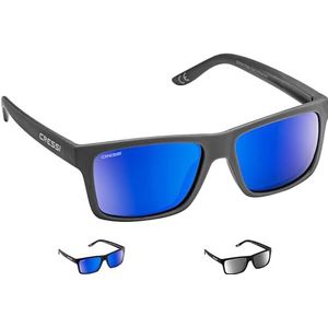 Cressi Bahia Floating zonnebril voor sport, drijvend, gepolariseerd, uv-bescherming, 100% unisex, kolen glazen, blauw, Eén maat