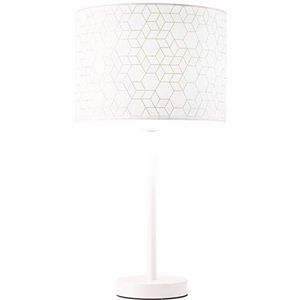 Brilliant Tafellamp Galance Grote witte binnenverlichting, tafellamp, decoratieve tafellamp, 1 x A60, E27, 40 W, geschikt voor normale lampen (niet inbegrepen), wit