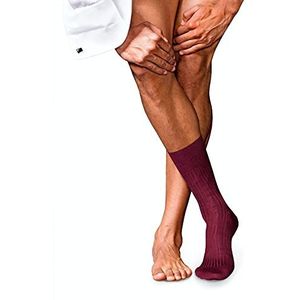 FALKE Sokken nr. 7 scheerwol heren zwart blauw veel meer kleuren versterkte sokken heren met ademend dik patroon uni met hoogwaardige ribmaterialen 1 paar, rood (Barolo 8596)., 39-40 EU, rood (Barolo 8596)