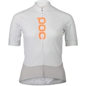 POC W's Essential Road Jersey T-shirt voor dames, Waterstofwit/granietgrijs
