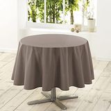 Douceur d'intérieur 1720417 Effen tafelkleed van polyester 180 cm Essential Taupe