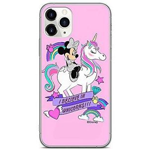 Originele en officieel gelicentieerde Disney Minnie en Mickey Mouse hoes voor iPhone 11 Pro Max, TPU-siliconen beschermhoes beschermt tegen stoten en krassen