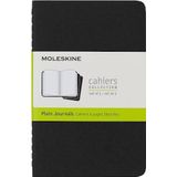 Moleskine S04916 Cahier Notebook- Set of 3- Plain- Pocket- Black, (QP313)